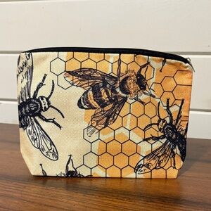 Bee and Honey Comb Makeup Bag
